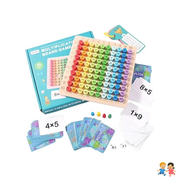 Tablero Didactico Tabla De Multiplicar Juego Montessori.