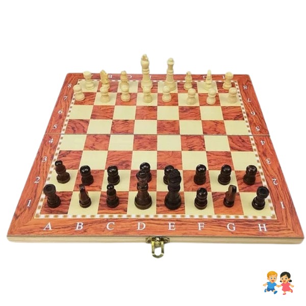 Ajedrez Madera 40x40 3 Juegos En 1 Ajedrez Grande.
