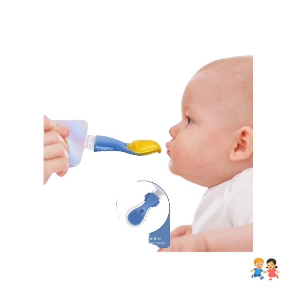 Cuchara Silicona De Bolsas Comida Para Bebés