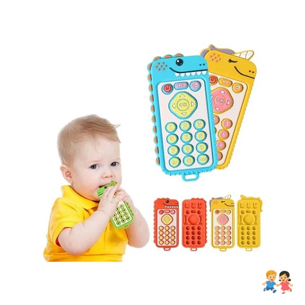 Mordedor Sensorial Silicona Bebé Control Libre Bpa Dino