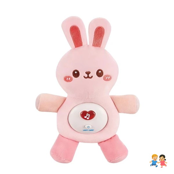 Juguete Conejito Sonajero Con Luces Música Y Colgador Niños.