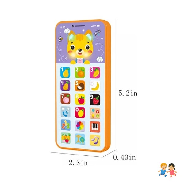 Teléfono Musical Celular Con Luz Recargable Juguete P/niños.