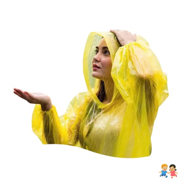 Ponchos Plásticos De Lluvia Capa Emergencia Desechables