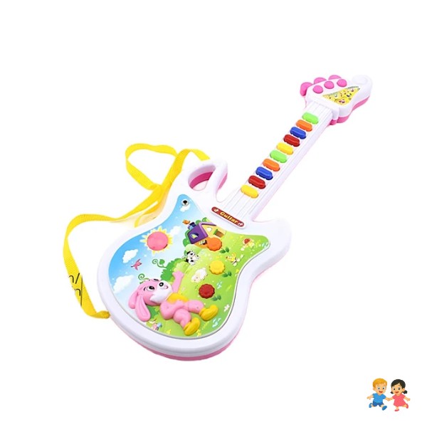 Guitarra Musical Con Micrófono Karaoke Juguete.