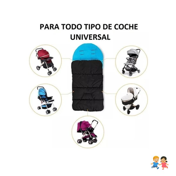 Saco Para Coche Bebé Impermeable Con Forro Polar Térmico.