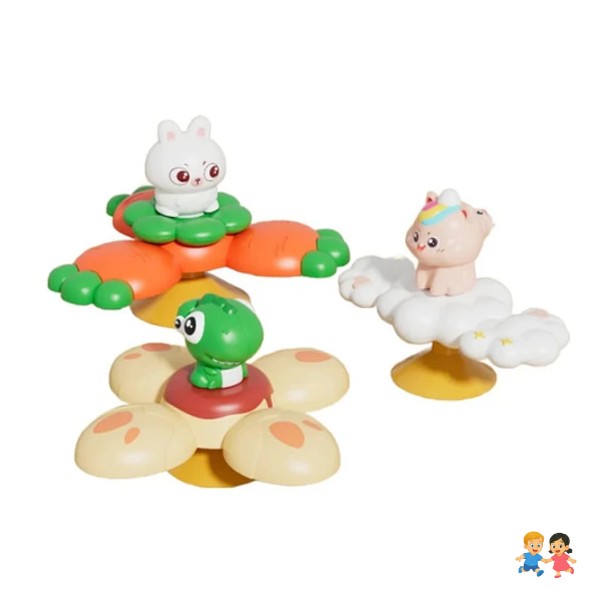 Juguetes Giratorios Pack X3 Spinner Con Ventosas.