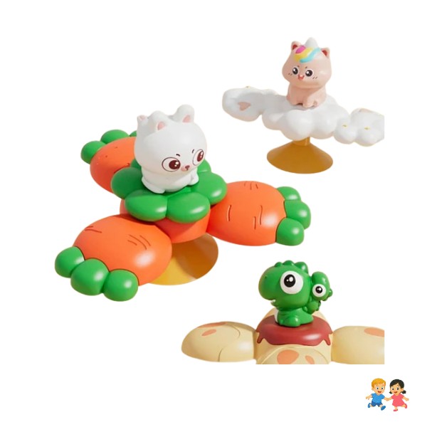 Juguetes Giratorios Pack X3 Spinner Con Ventosas.