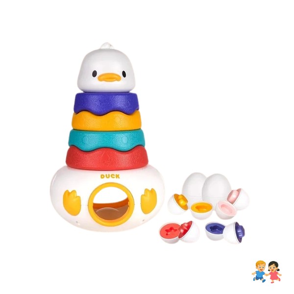 Juego Encaje Huevos Montessori Figuras Niños Duck.