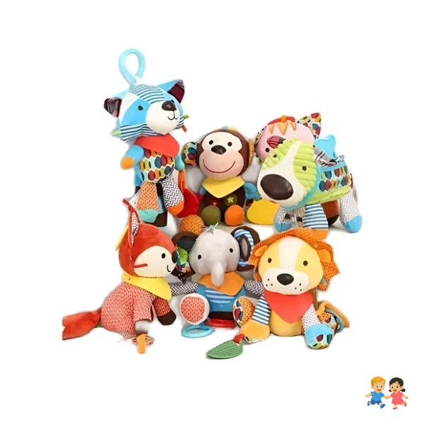 Peluche Sensorial Sonajero Con Múltiples Texturas Bebe.