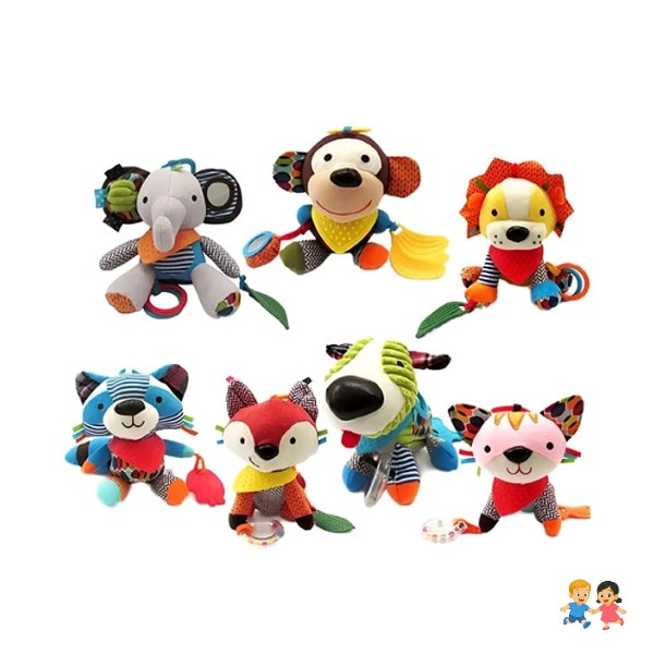 Peluche Sensorial Sonajero Con Múltiples Texturas Bebe.