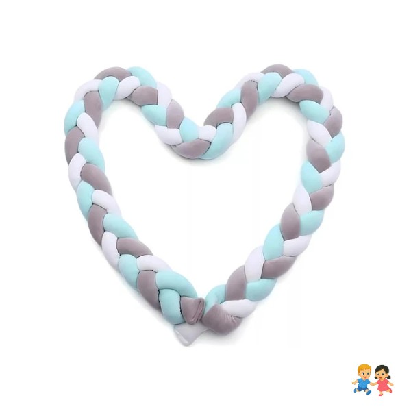Trenza Cojín Seguridad Para Cuna Bebes 3 Metros Protección.
