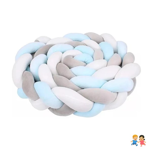 Trenza Cojín Seguridad Para Cuna Bebes 3 Metros Protección.