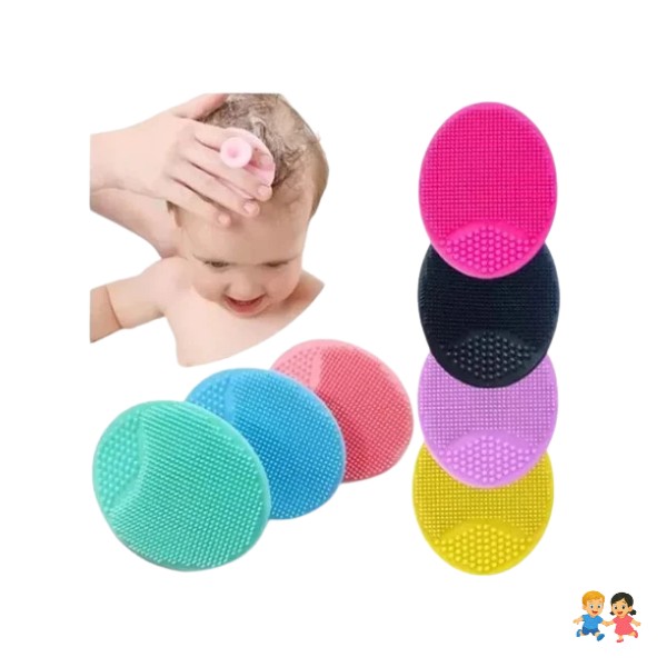 Cepillo De Silicona Para Bebé Libre De Bpa Ducha Baño Masaje.