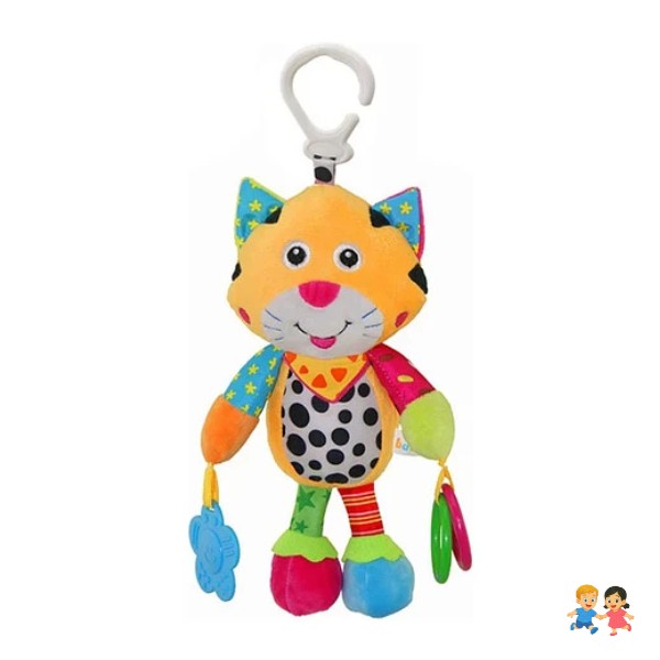 Peluche Estimulación Sensorial Bebé Con Sonajero Colgador