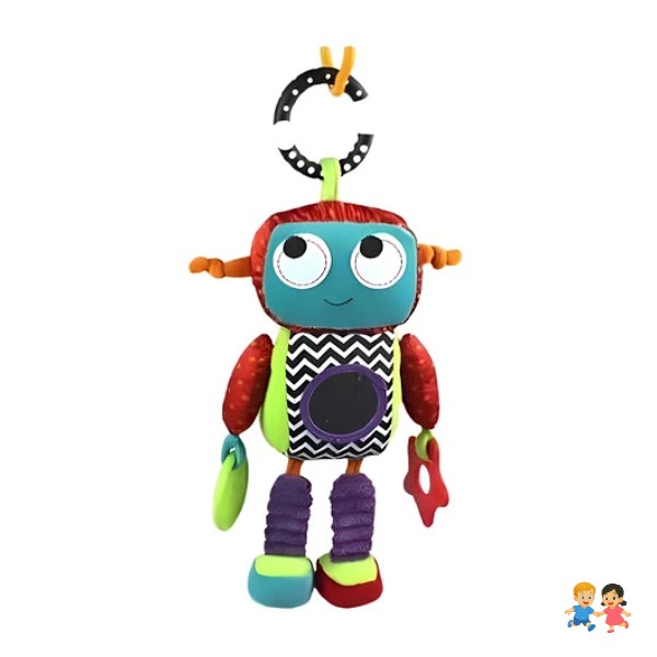 Sonajero Sensorial Peluche Robot Para Bebe