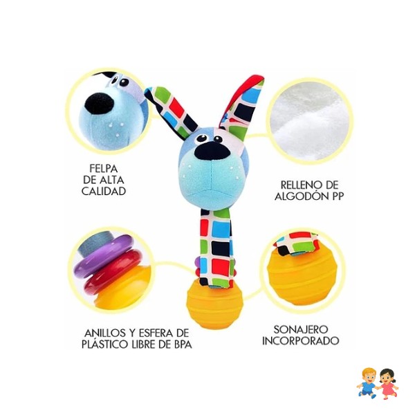 Sonajero Peluche Para Estimulación Temprana Bebé.