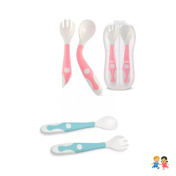 Pack Cuchara Y Tenedor Flexible + Cajita