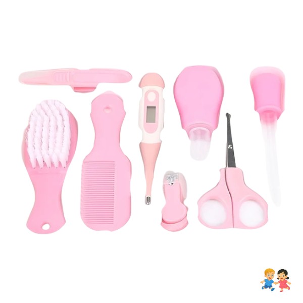 Kit Aseo Para Bebés Cepillo De Pelo Cortaúñas Nariz Limpia.