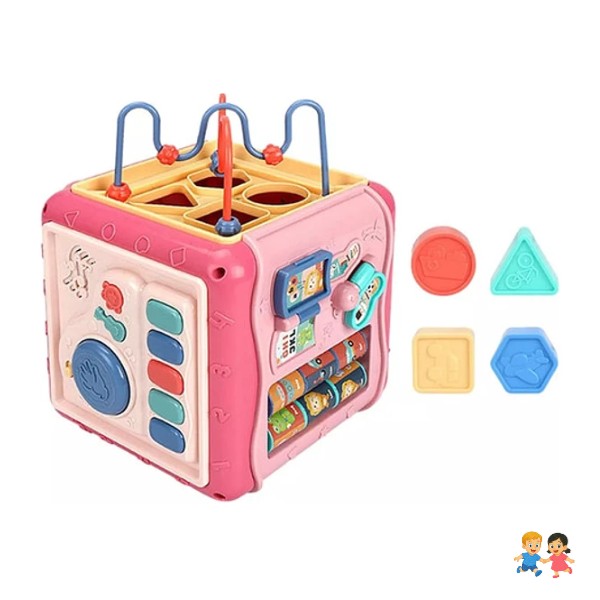 Juguete Interactivo De Habilidad Didáctico Cubo Sensorial.