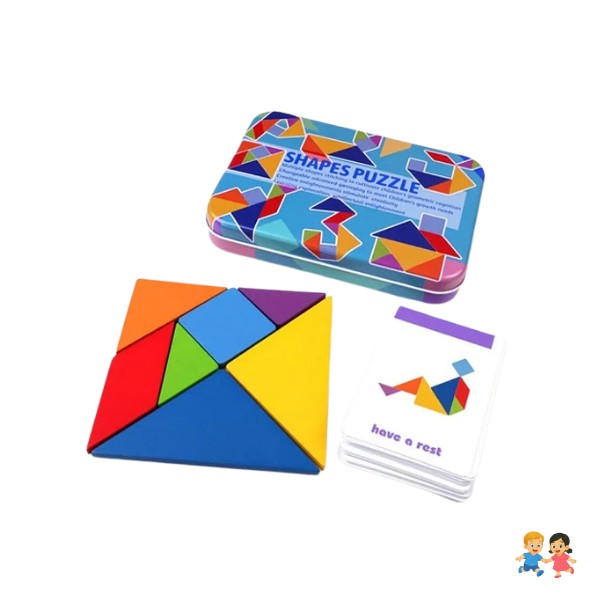 Tangram Rompecabezas Infantil Para Niños Juego Montessori.