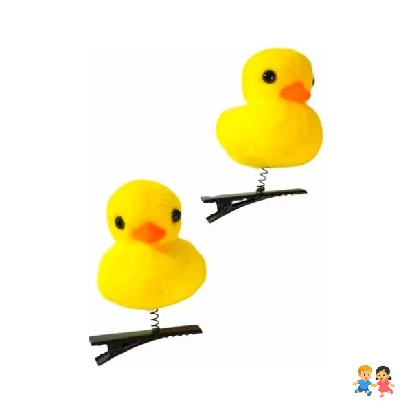 Pack 12 Unidades Pinche De Pollito Pato Kawaii Tendencia.