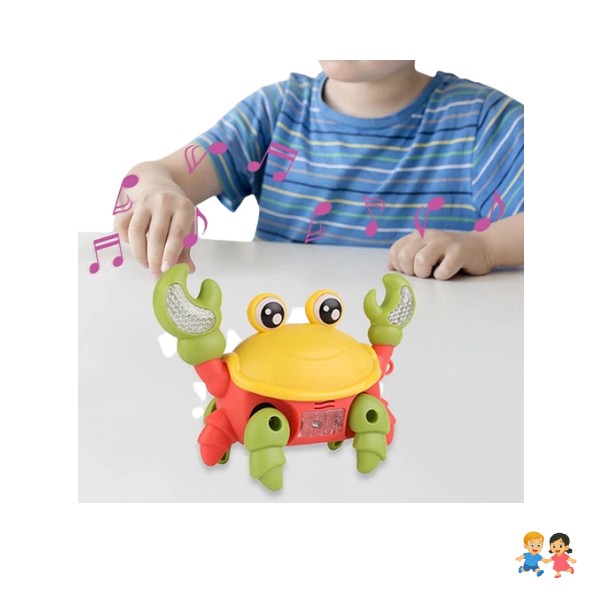 Juguete De Cangrejo Gateando Inducción Música Luz Para Niño.