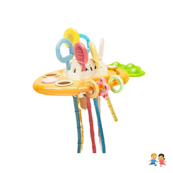 Juguete Sensorial Montessori 3en1 Para Bebé Diseño Zanahoria.