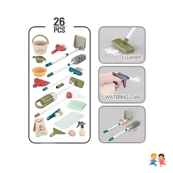 Juguete De Limpieza Para Niños Set De Aseo Didáctico 26 Pcs.