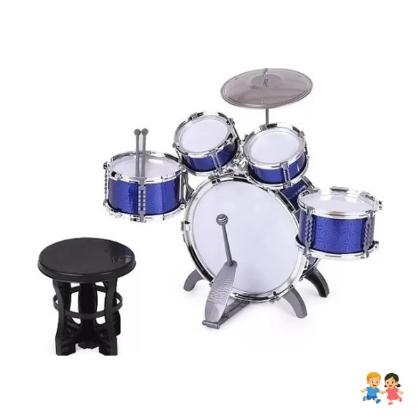 Batería Musical Juguete Jazz Drum Niño 5 Tambores + Piso