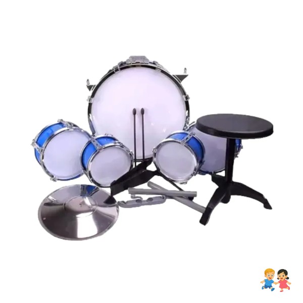 Batería Musical Juguete Jazz Drum Niño 5 Tambores + Piso