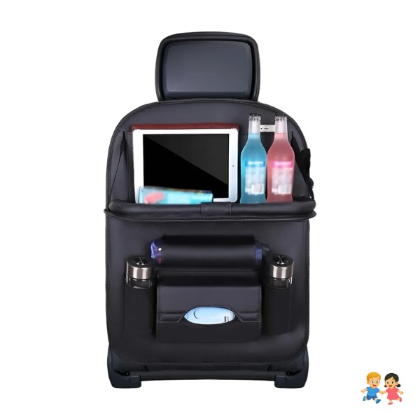 X2 Ecocuero Organizador Auto Respaldo De Asiento Portavasos.