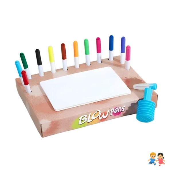 Set Aero-plumones Para Niños / Blow Pens 12.