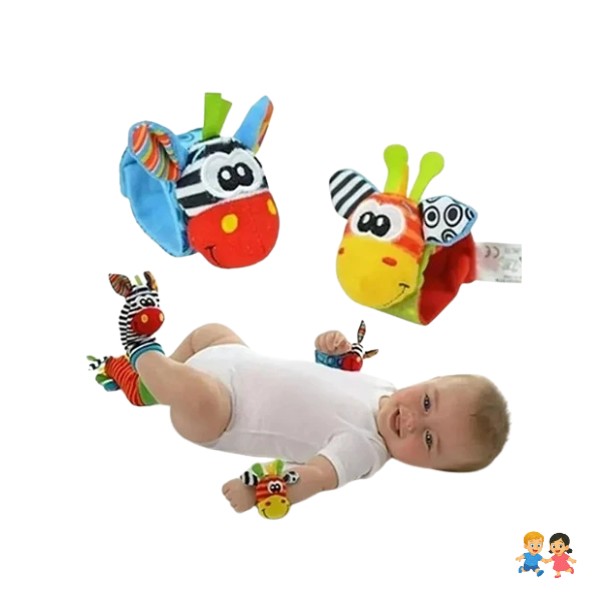 Juguete Sonajero Manos y Pies Bebe Niño Niña Pack 4 Piezas.