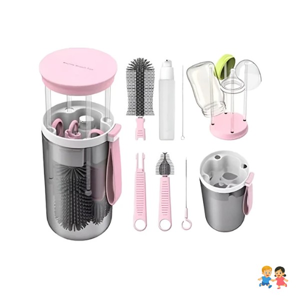 Set De Limpieza Cepillos Portátil Para Mamaderas Biberones.