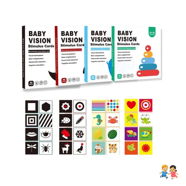 Set Tarjetas De Estimulación Visual Para Bebés 0-36 Meses.