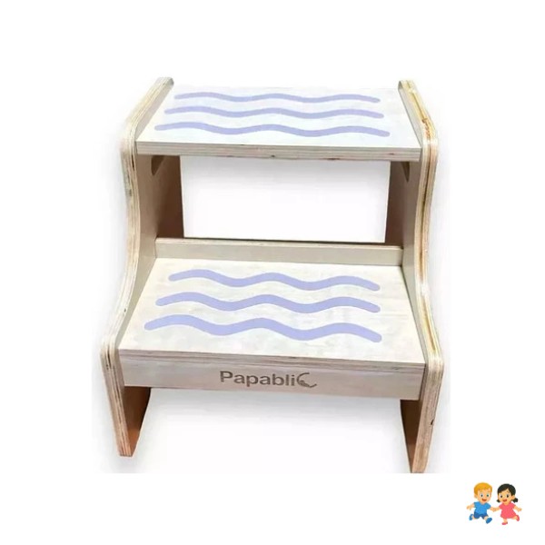 Piso Alzador Escala Para Niños De Madera Banco Taburete.