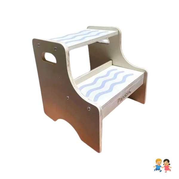 Piso Alzador Escala Para Niños De Madera Banco Taburete.
