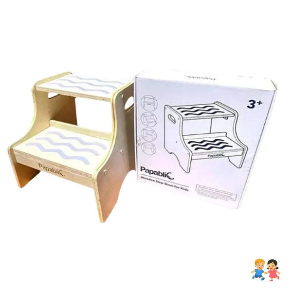 Piso Alzador Escala Para Niños De Madera Banco Taburete.