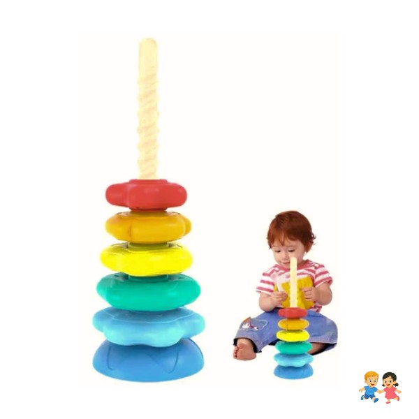 Torre De Aros Juego Didáctico Apilable Bebes