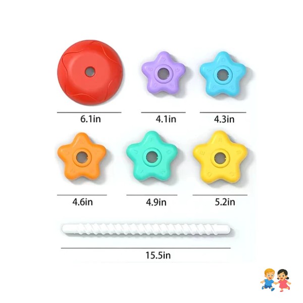 Torre De Aros Juego Didáctico Apilable Bebes