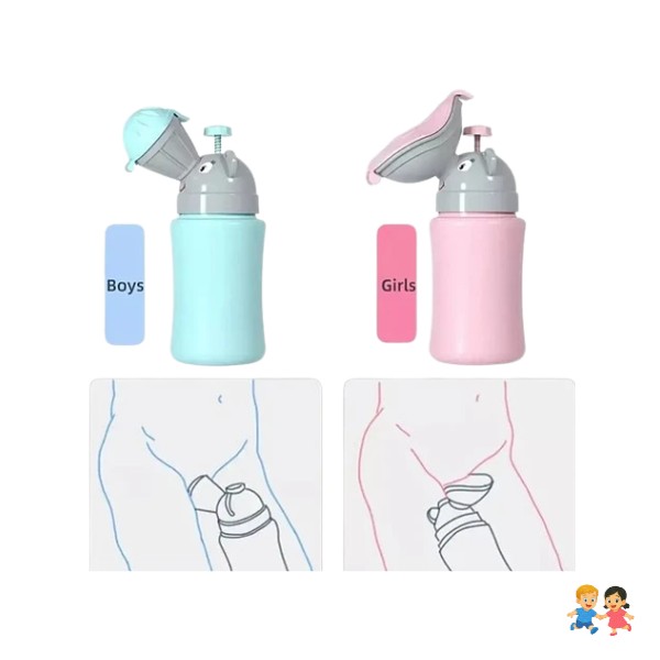 Urinario Infantil Portátil Niños Viajes Salidas Tipo Botella.