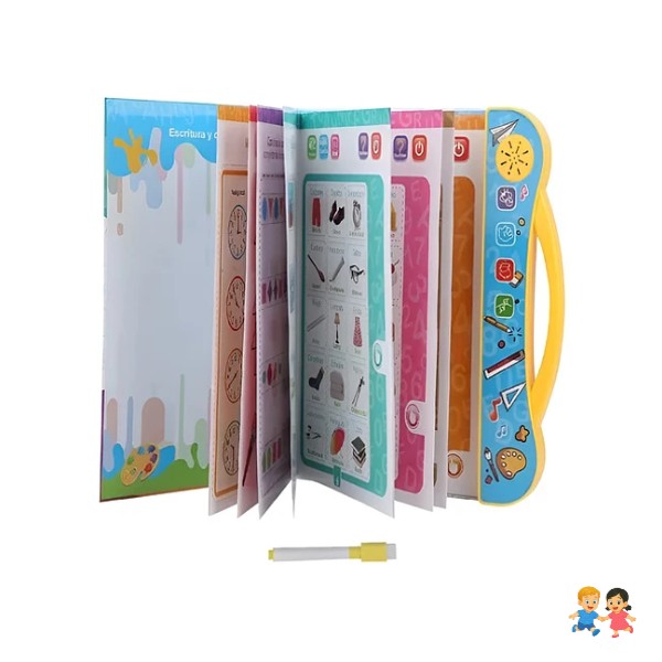 Libro Didáctico Interactivo Aprendizaje Bilingüe Para Niños