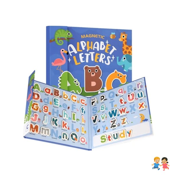 Libro Sensorial Didáctico Montessori Magnético Letras Abc.