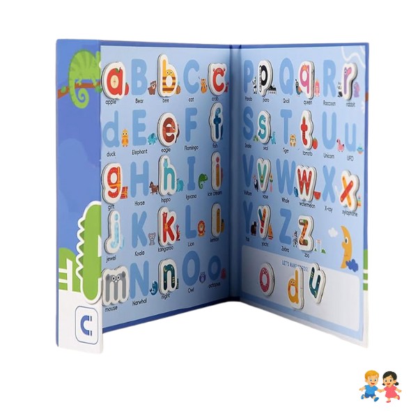 Libro Sensorial Didáctico Montessori Magnético Letras Abc.