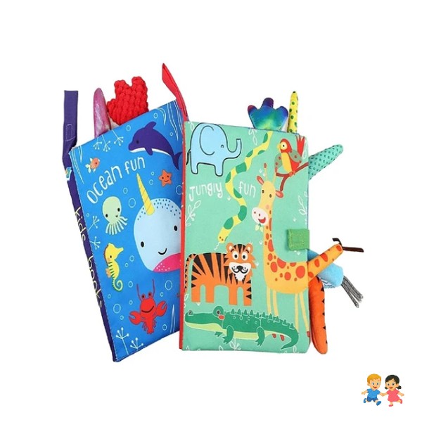 Libros Táctiles Tela Sensoriales Para Bebés Y Niños Pequeños.