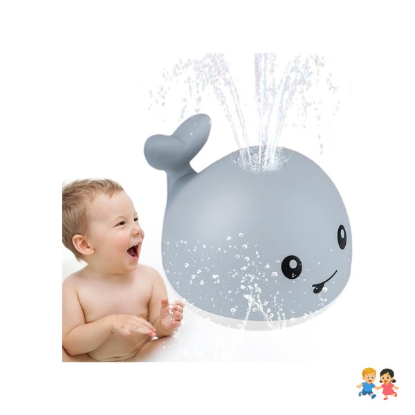 Ballena Lanza Agua Con Luces Juguete De Baño Bebe.
