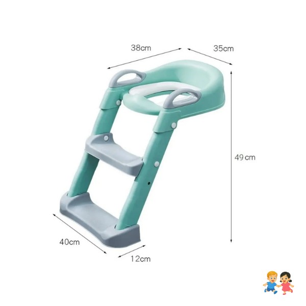 Asiento Adaptador De Inodoros Para Niños/niñas De Escalera.