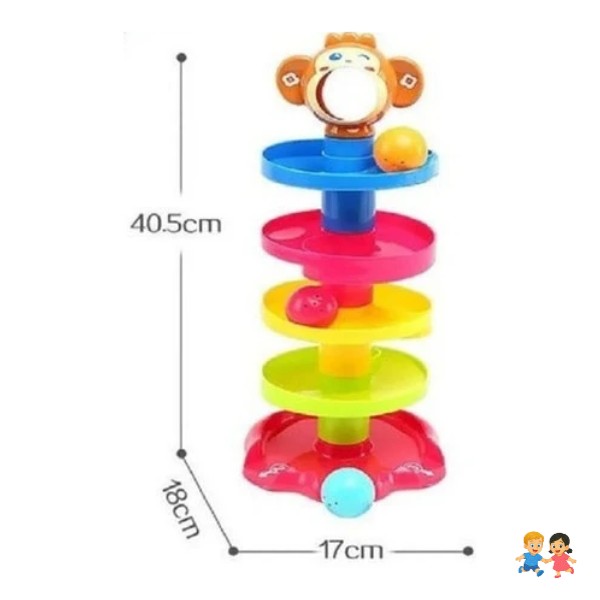 Juego En Forma De Torre Con Tobogán Para Lanzar Pelotas.