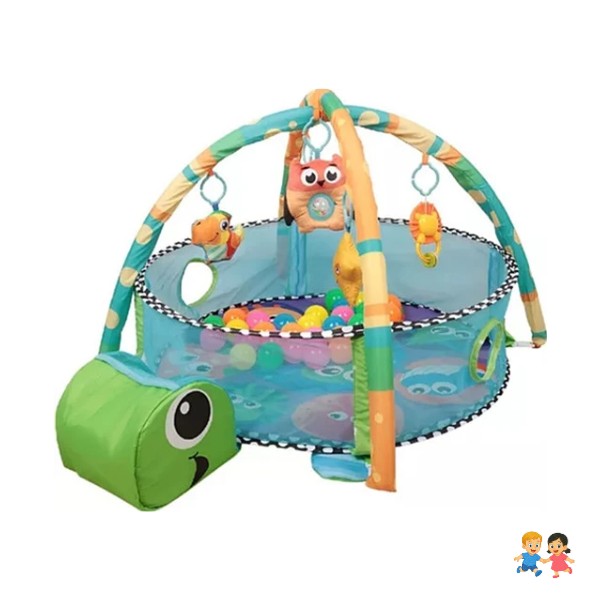 Gimnasio Para Bebes Con Almohada Y Piscina De Pelotas.