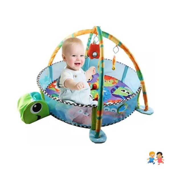 Gimnasio Para Bebes Con Almohada Y Piscina De Pelotas.